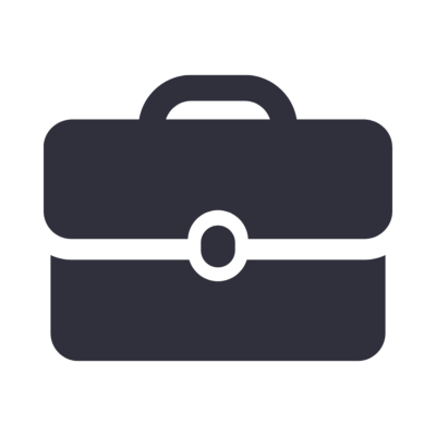 Black briefcase icon